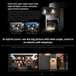 Original Xiaomi Outdoor Camera 4 Pro 3 Lens 9X Zoom 5MP Full Color Night Vision Sound Light Warning Security Camera - Trustpick