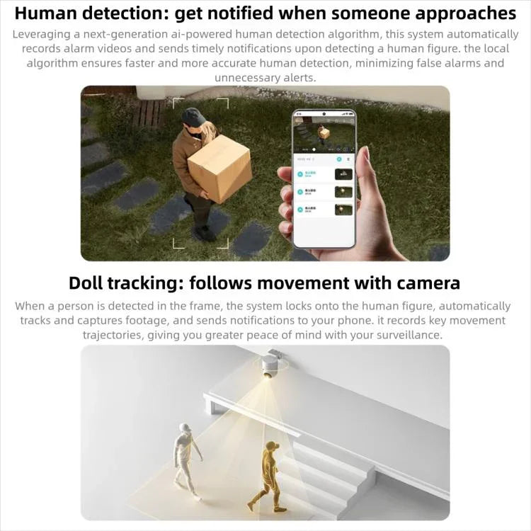 Original Xiaomi Outdoor Camera 4C 3K Full Color Night Vision 5MP IP66 Human Tracking Sound And Light Warning Voice Call Camera - Trustpick