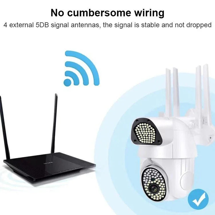 QX37 1080P WiFi High - definition Surveillance Camera Outdoor Dome Camera, Support Night Vision & Two - way Voice & Motion Detection - Trustpick