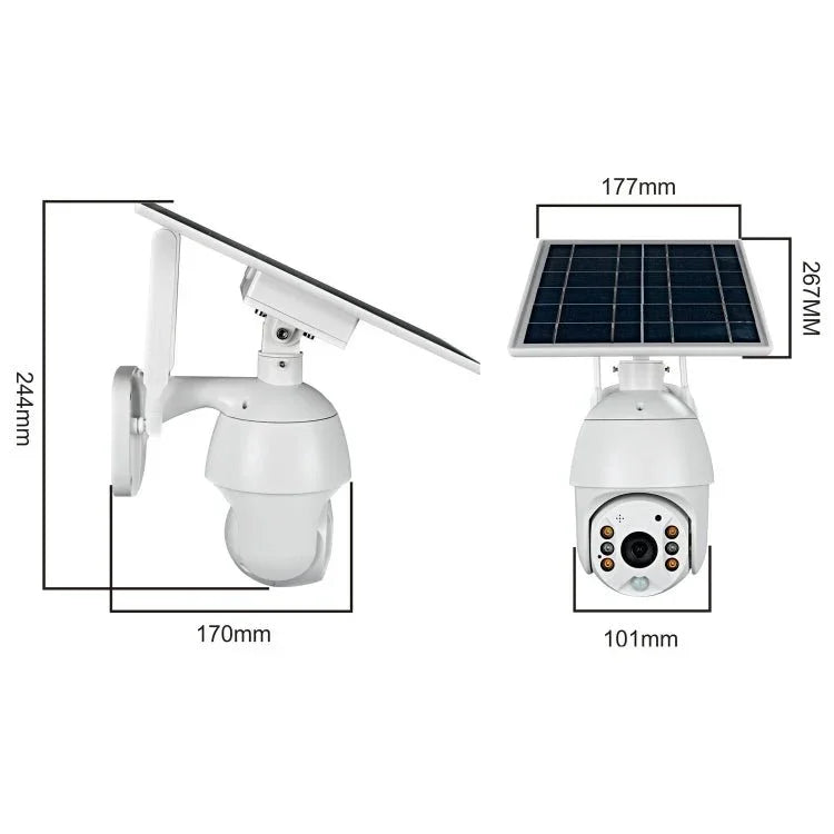 T16 1080P Full HD 4G (US Version) Network Monitoring Solar Powered Camera, Support PIR + Radar Alarm, Night Vision, Two Way Audio, TF Card - Trustpick