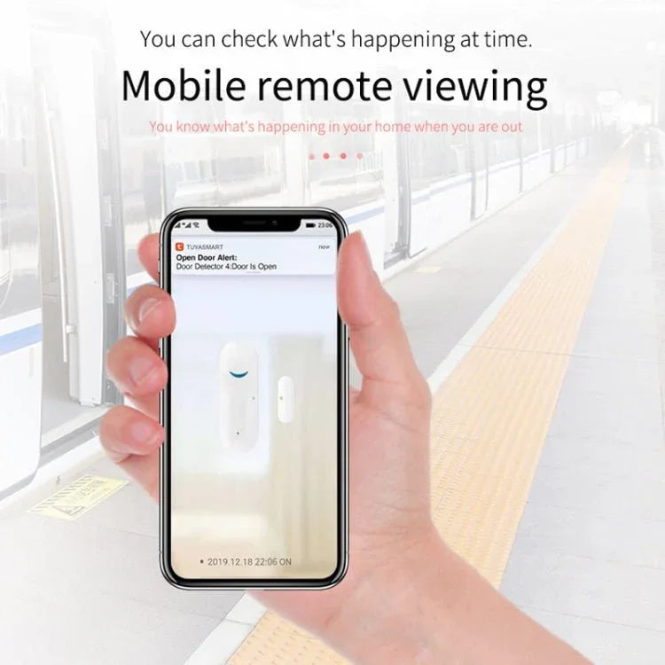Tuya WiFi Door Magnetic Sensor Remote Intelligent Linkage Doors Windows Switch Anti - alarm APP Reminder Alarm - Trustpick