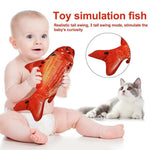 USB Charging Pet Simulation Fish Electric Cat Interactive Toy, Size：30cn - Trustpick