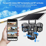 VTS29 6MP Multi - lens Panoramic Solar Surveillance PTZ Dome Camera - Trustpick
